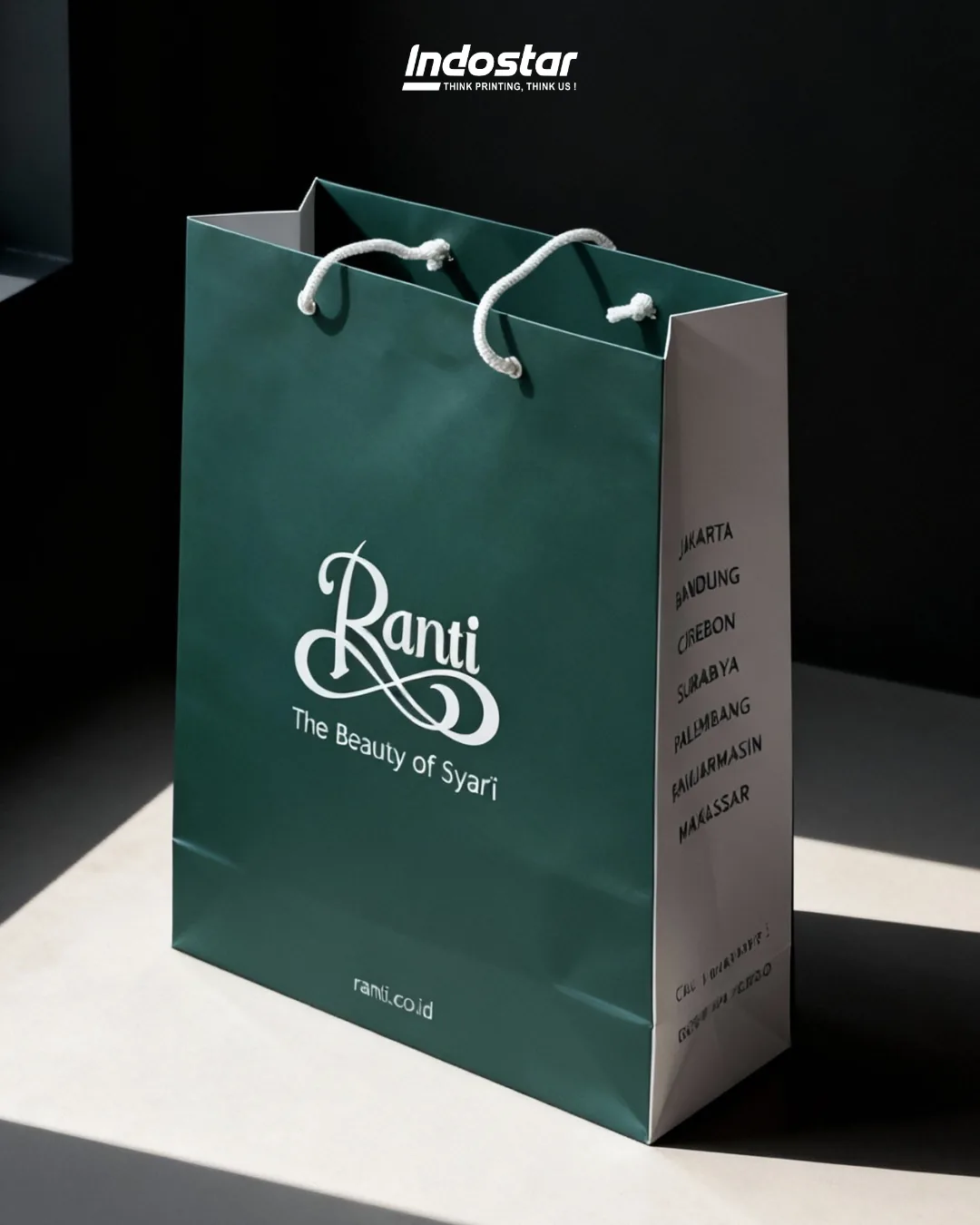 Paperbag hijau brand Ranti